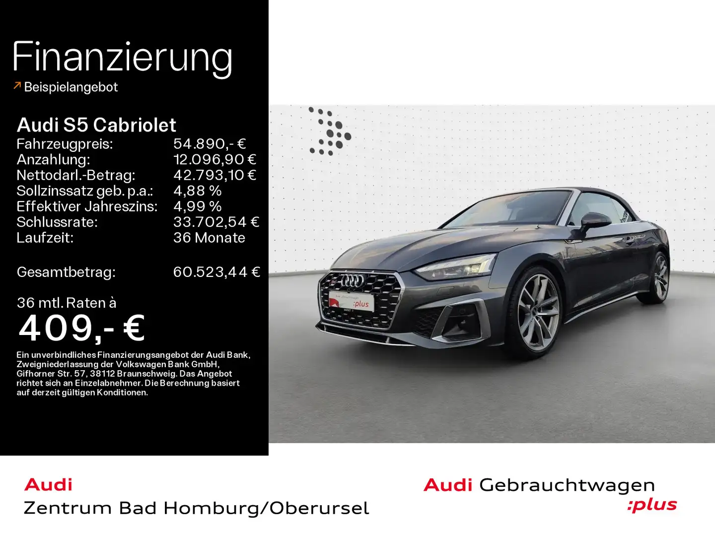 Audi S5 Cabrio TFSI quattro*Navi*Matrix*Alu Grau - 1