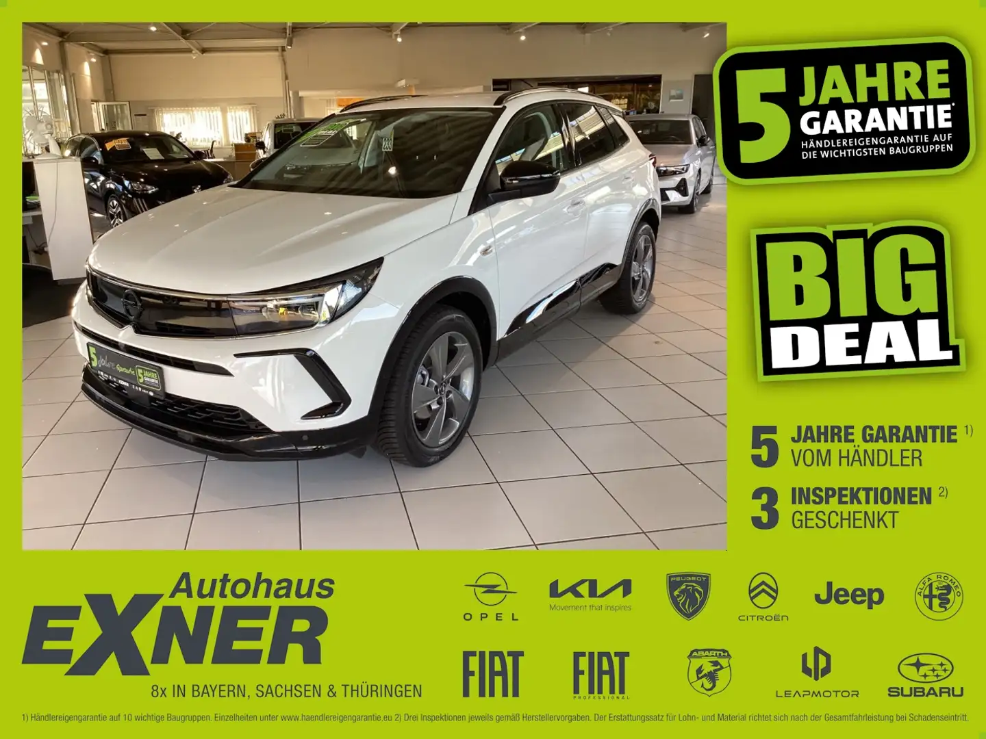 Opel Grandland 1.2 Turbo GS LINE ACC+LED+Navi+SHZ+LM Blanc - 1