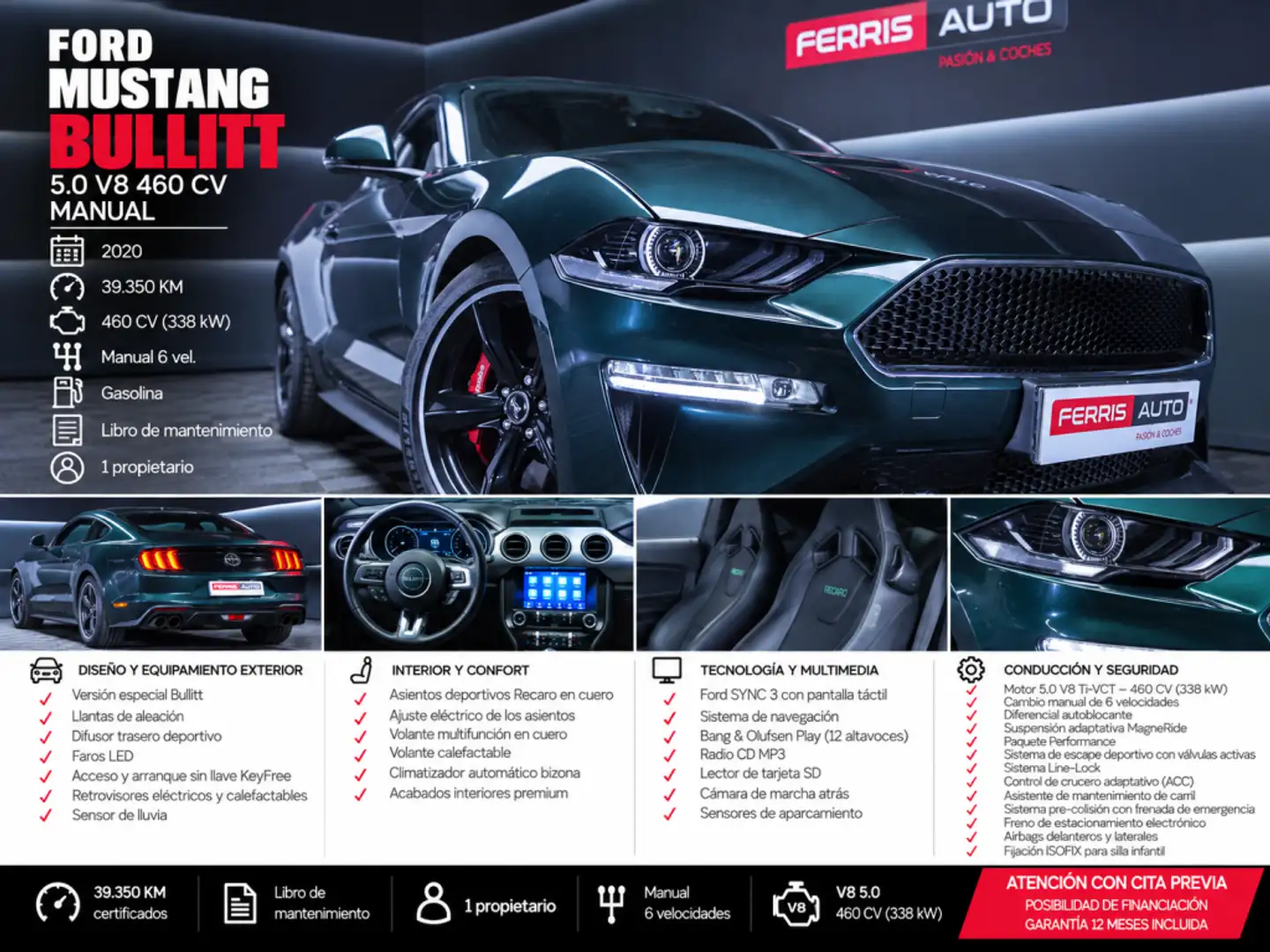 Ford Mustang Fastback 5.0 Ti-VCT Bullit Verde - 2