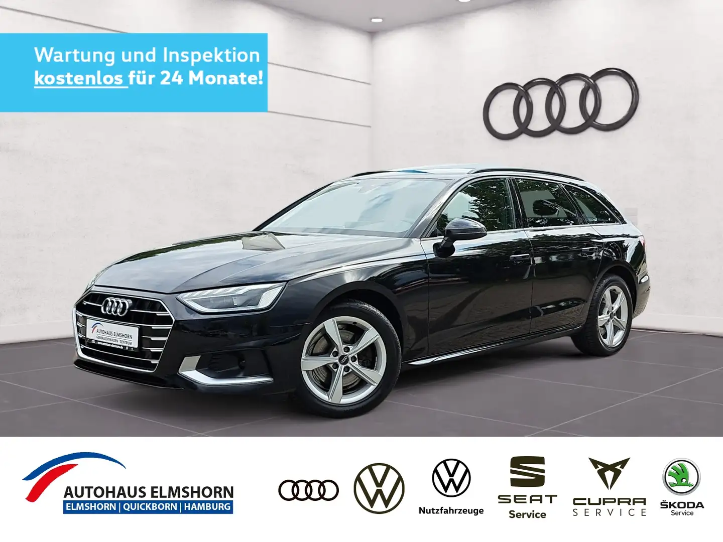 Audi A4 Avant advanced 35 TDI S tronic AHK MATRIX NAV KAM Zwart - 1