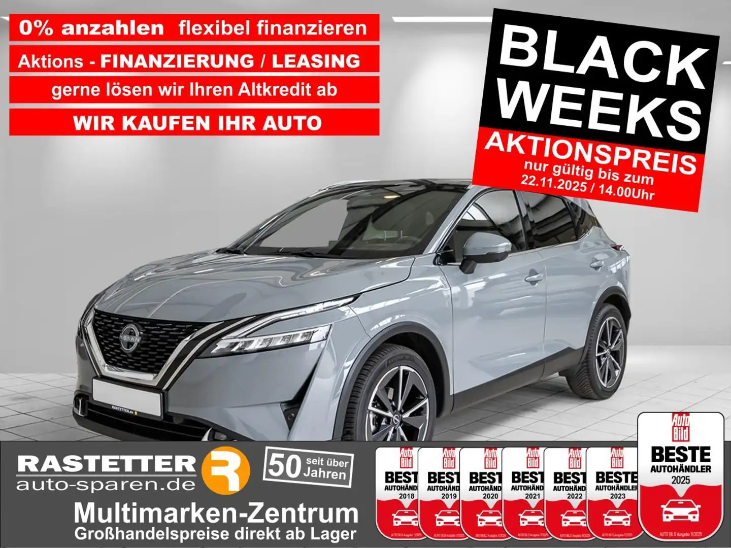 Nissan Qashqai Xtronic 4x4 tekna Pano+19Z+Design+Business+ProPilo Gris - 1