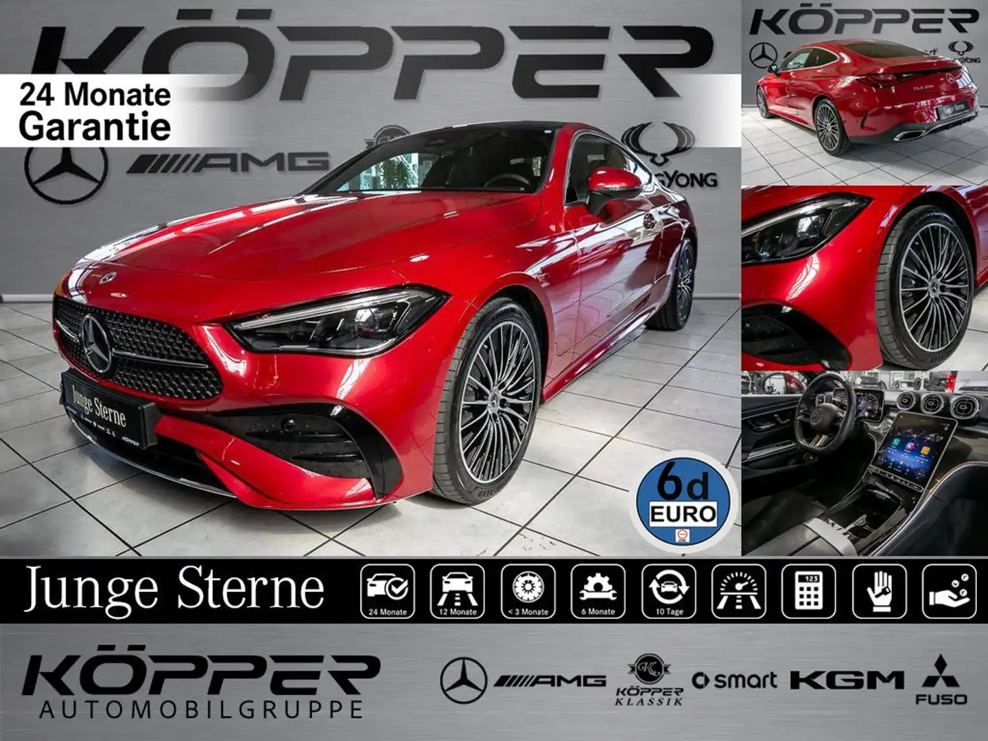 Mercedes-Benz CLE 200 AMG Coupé Advanced Plus Pano Red Kamera Rood - 1