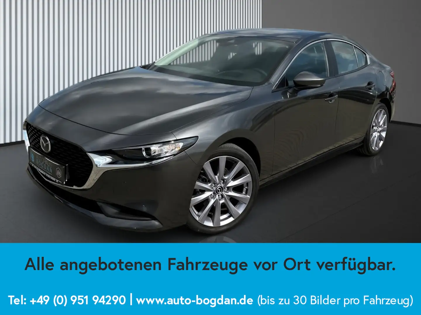 Mazda 3 SkyActiv Automatik*Navi*adapt.Tempomat*MHEV Grau - 2