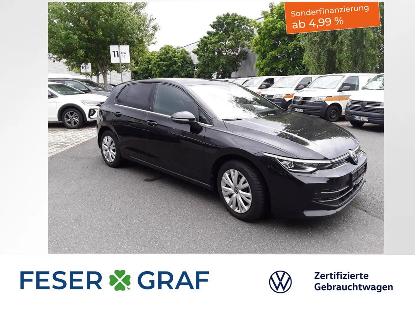 Volkswagen Golf 1.5eTSI Edition50 DSG AHK LED PanoramaSchiebedach Schwarz - 1