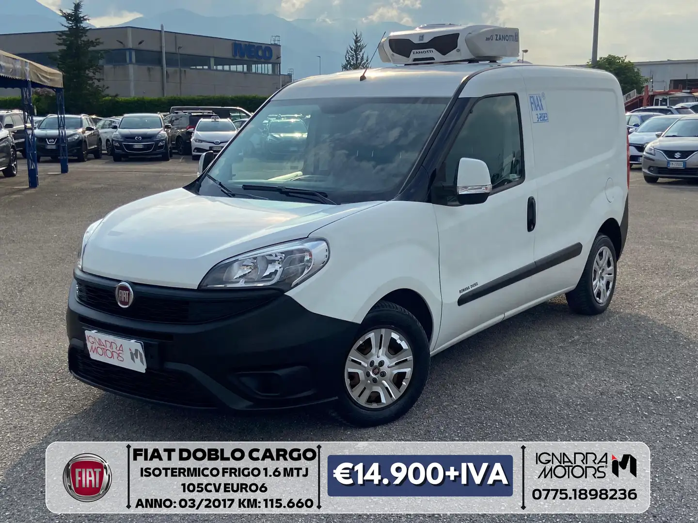 Fiat Doblo CARGO ISOTERMICO FRIGO 1.6 MTJ 105CV EURO6 Bianco - 1