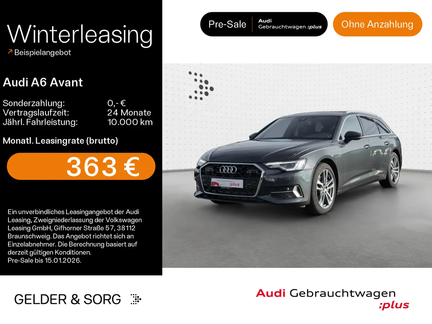 Audi A6 45 TFSI S line AHK*LED*Virtual*Sound Grau - 1