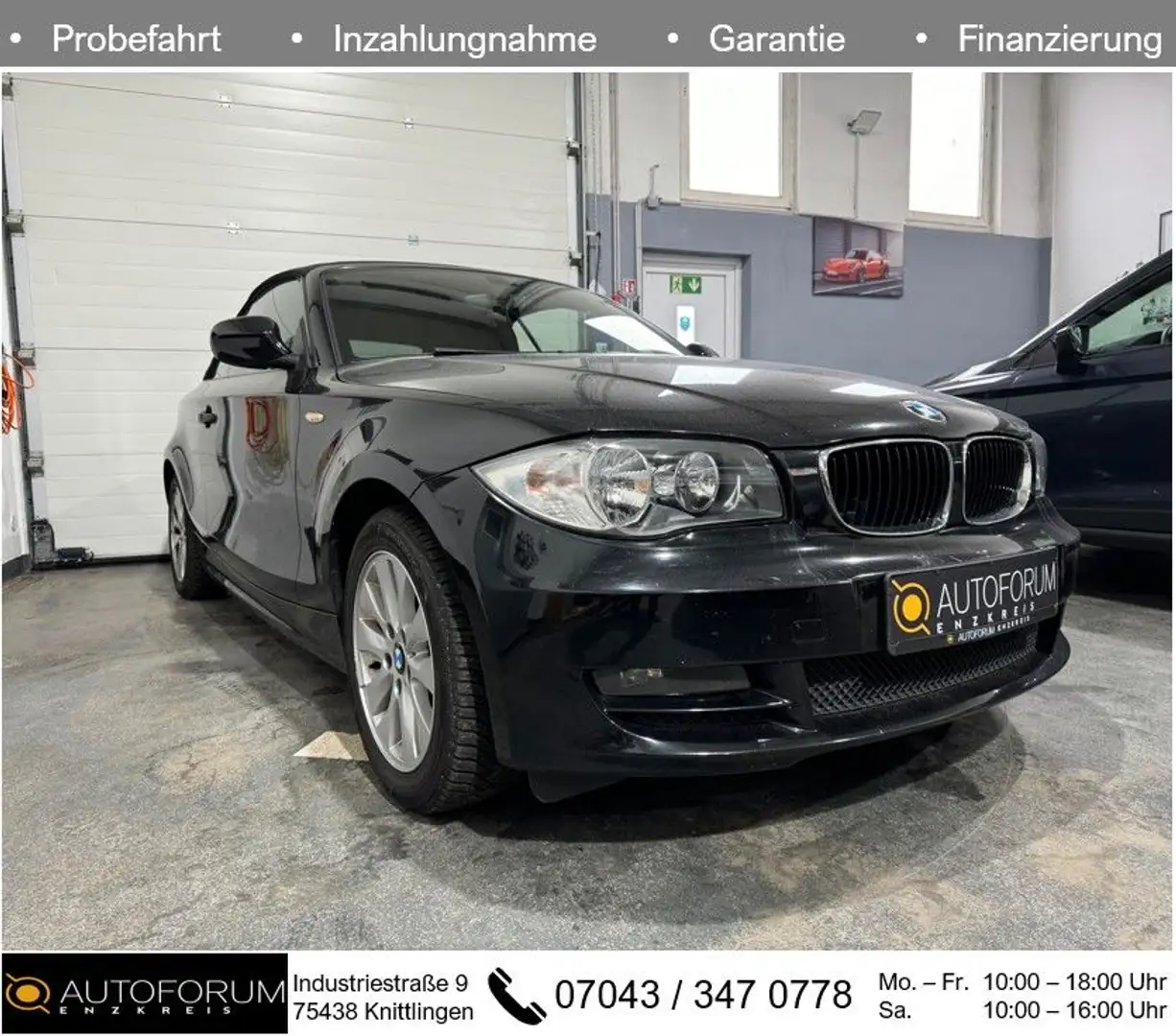 BMW 118 i Cabrio *SHZ*KLIMA*PDC Schwarz - 1