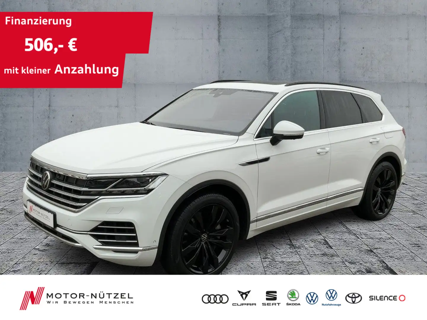 Volkswagen Touareg TSI eHYBRID MATRIX+NAVI+AIR+AHK+PANO+HuD Weiß - 1