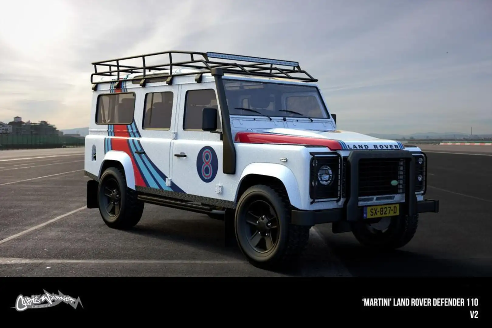 Land Rover Defender 110 Tophat - V8 LS3 - Martini Racing Livery White - 1