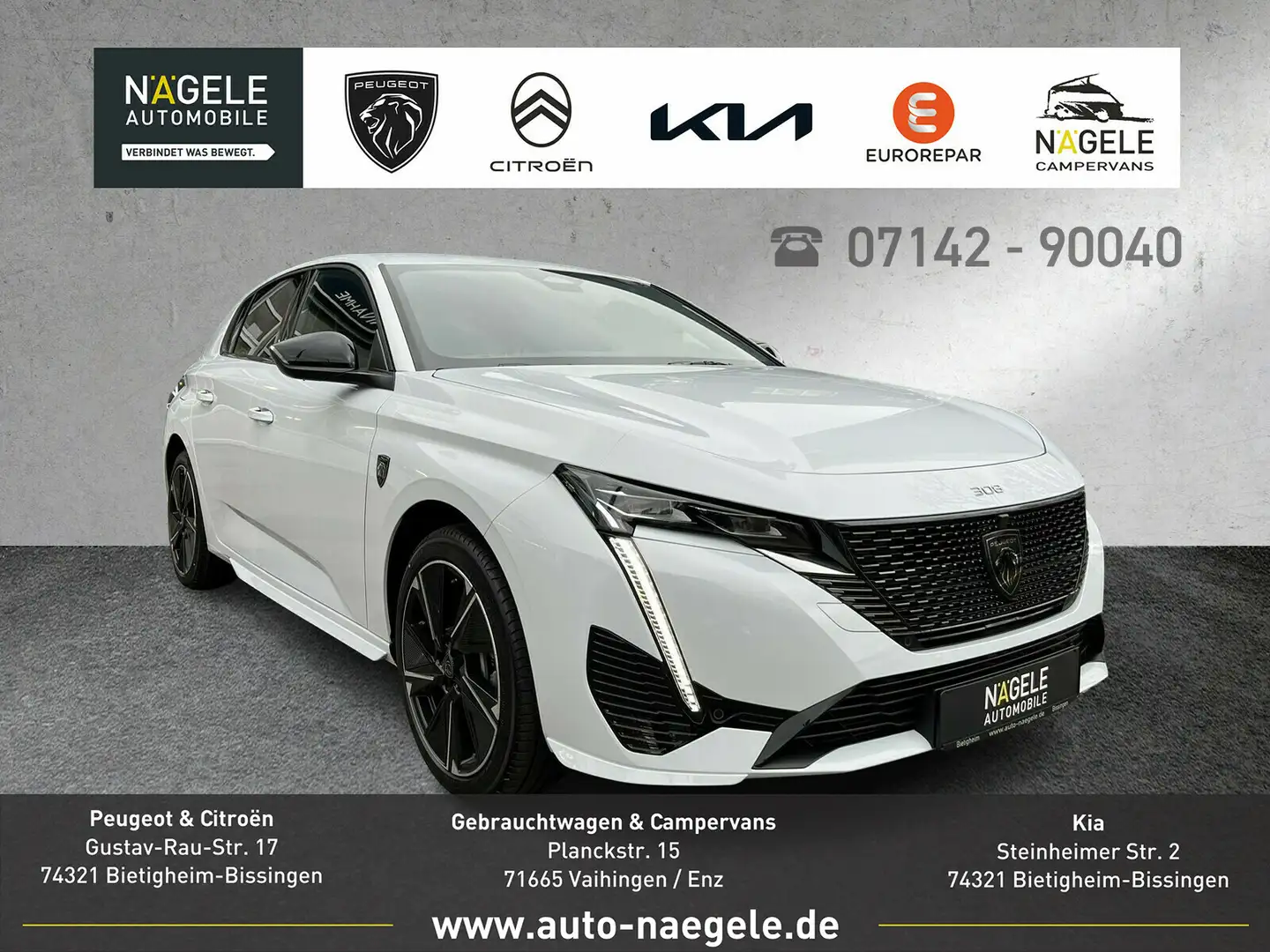 Peugeot 308 e-308 First Edition LED | RFK | 11kW Weiß - 1
