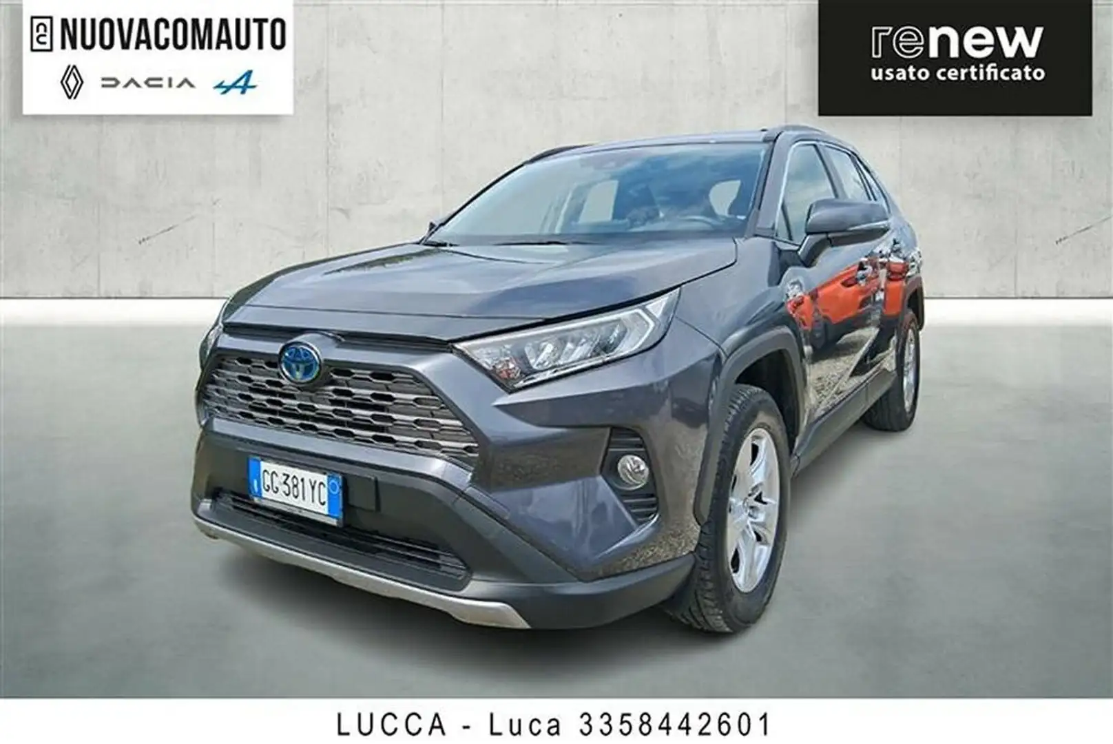 Toyota RAV 4 2.5 vvt-ie hybrid Active 2wd e-cvt my19 Grigio - 1