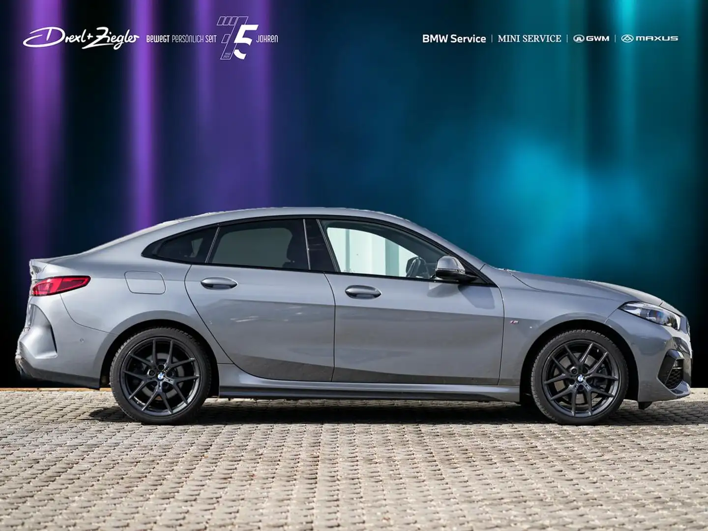 BMW 220 220i Gran Coupe M-Sport eSitze ACC HuD H&K RFK KoZ Grijs - 2