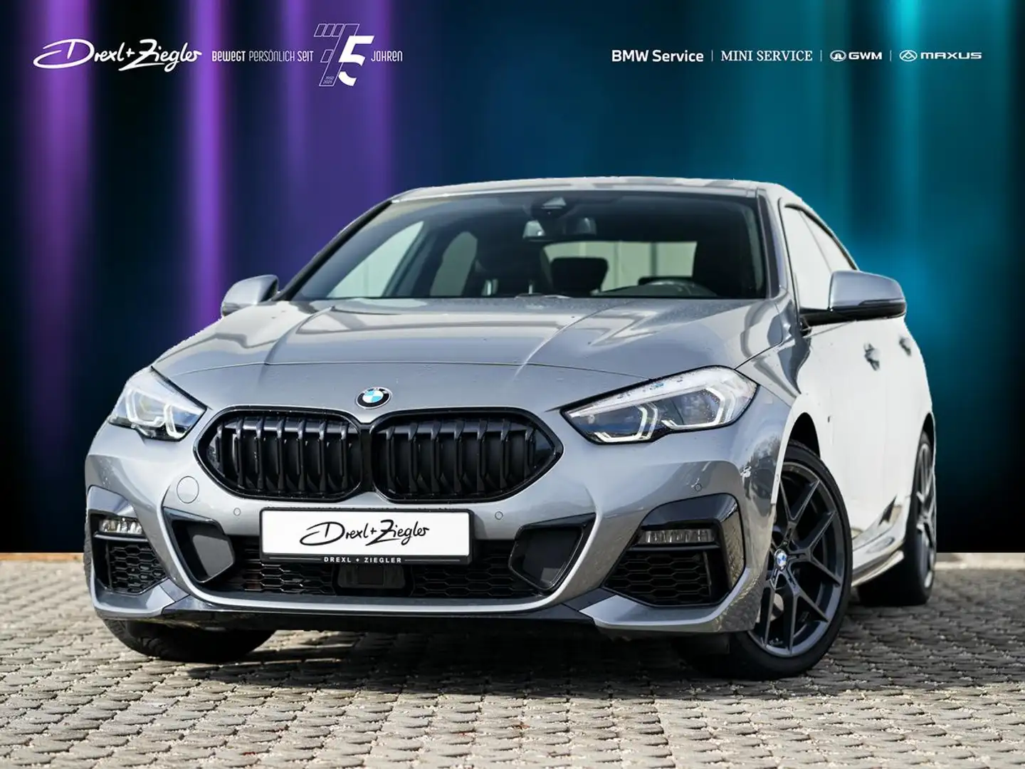 BMW 220 220i Gran Coupe M-Sport eSitze ACC HuD H&K RFK KoZ Grijs - 1