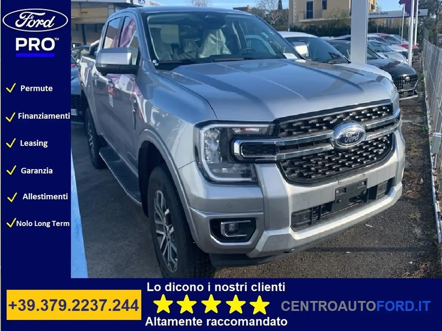 Ford Ranger 2.0 ecoblue doppia cabina Limited awd 205cv auto Nero - 1