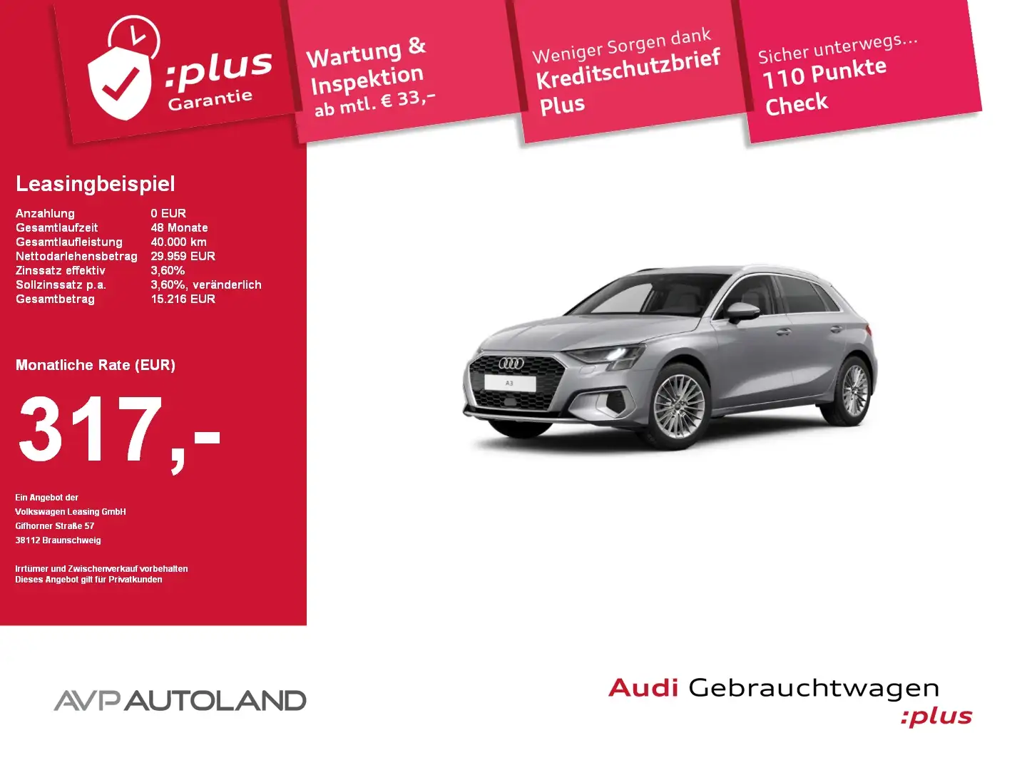 Audi A3 Sportback 35 TFSI S tronic advanced | AHK | Silber - 1