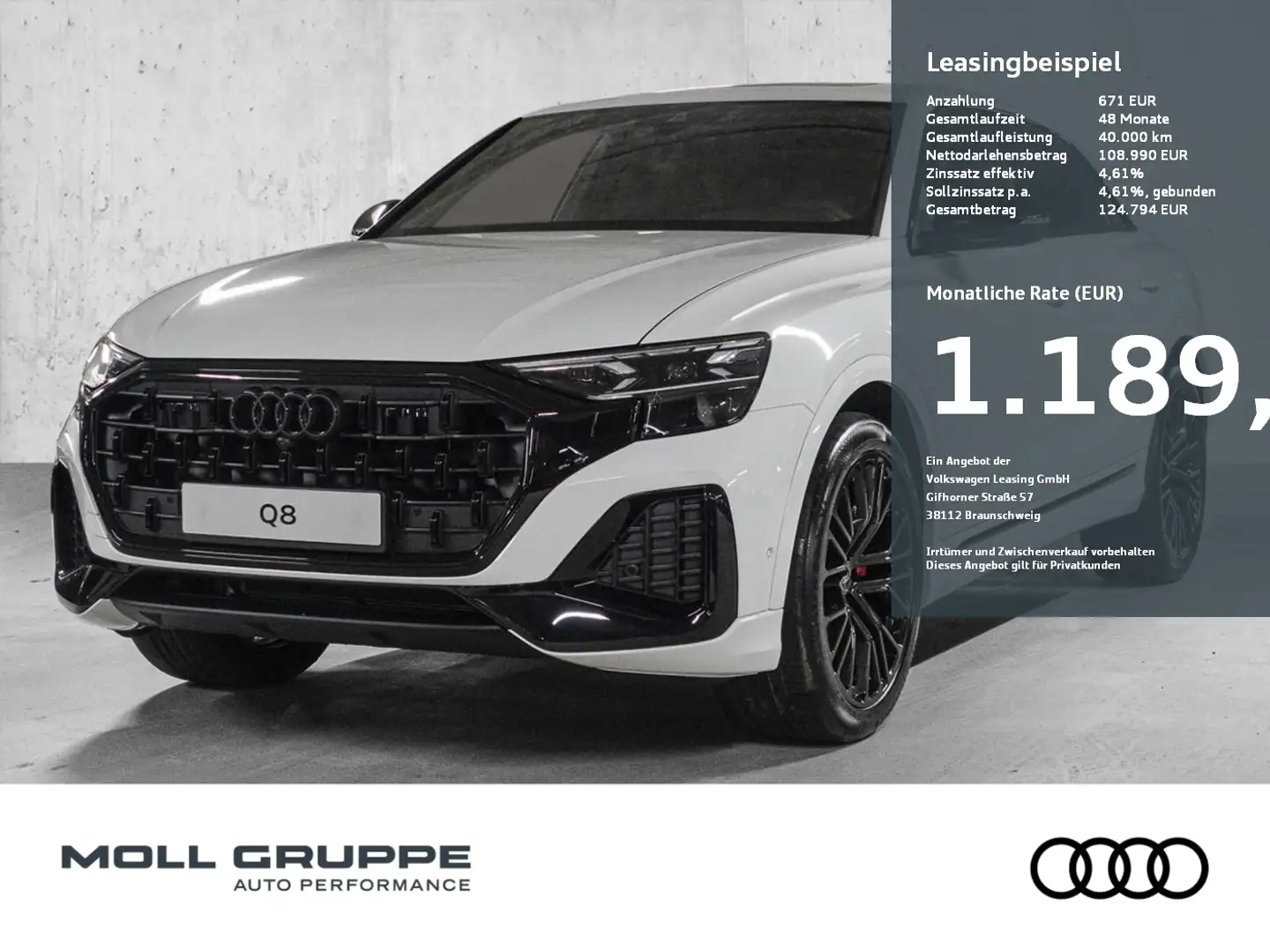 Audi Q8 SUV 50 TDI quattro 210(286)  tiptronic AHK Bianco - 1