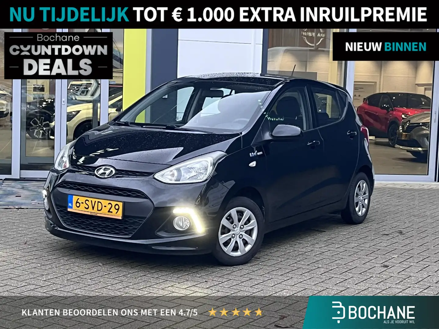 Hyundai i10 1.0i i-Motion Comfort Plus Climate control Zwart - 1