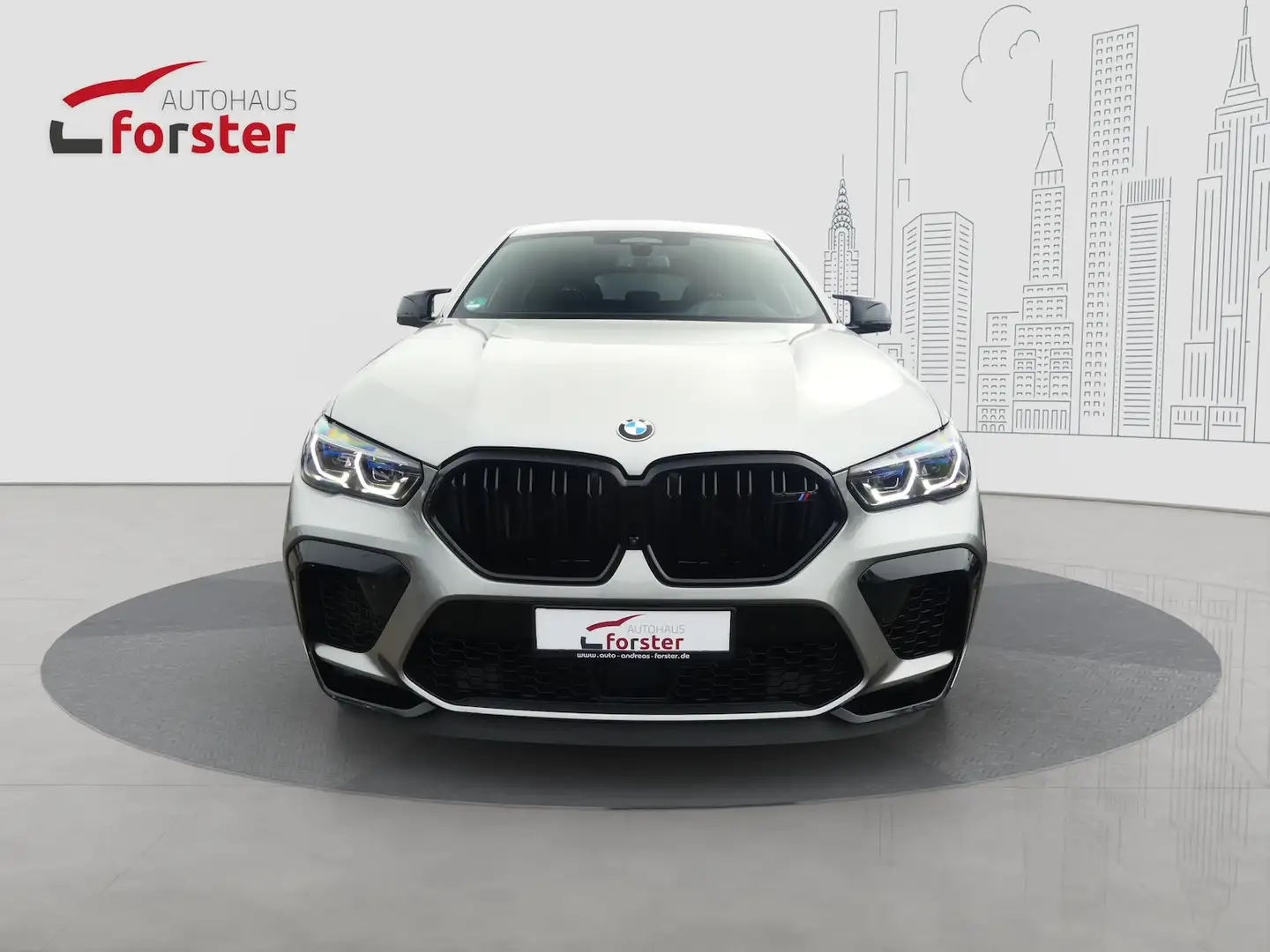BMW X6 M Competition AHK HUD ACC PANO Gris - 2