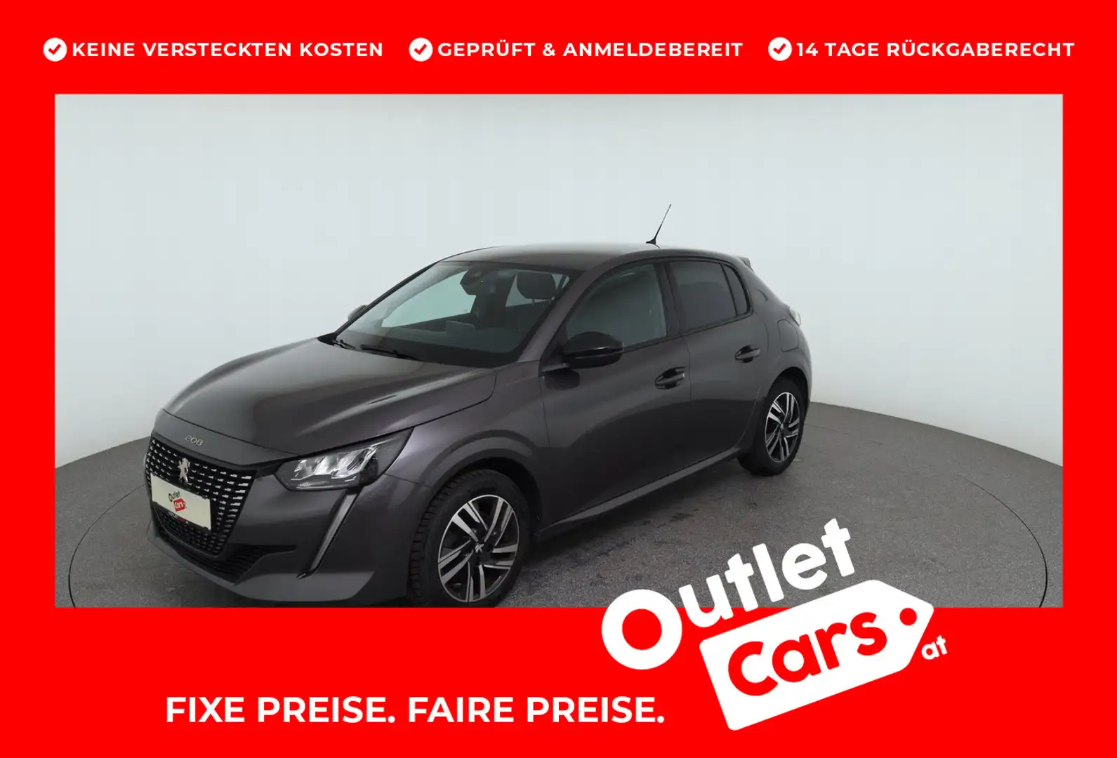 Peugeot 208 Allure BlueHDi 100 S&S Gris - 1