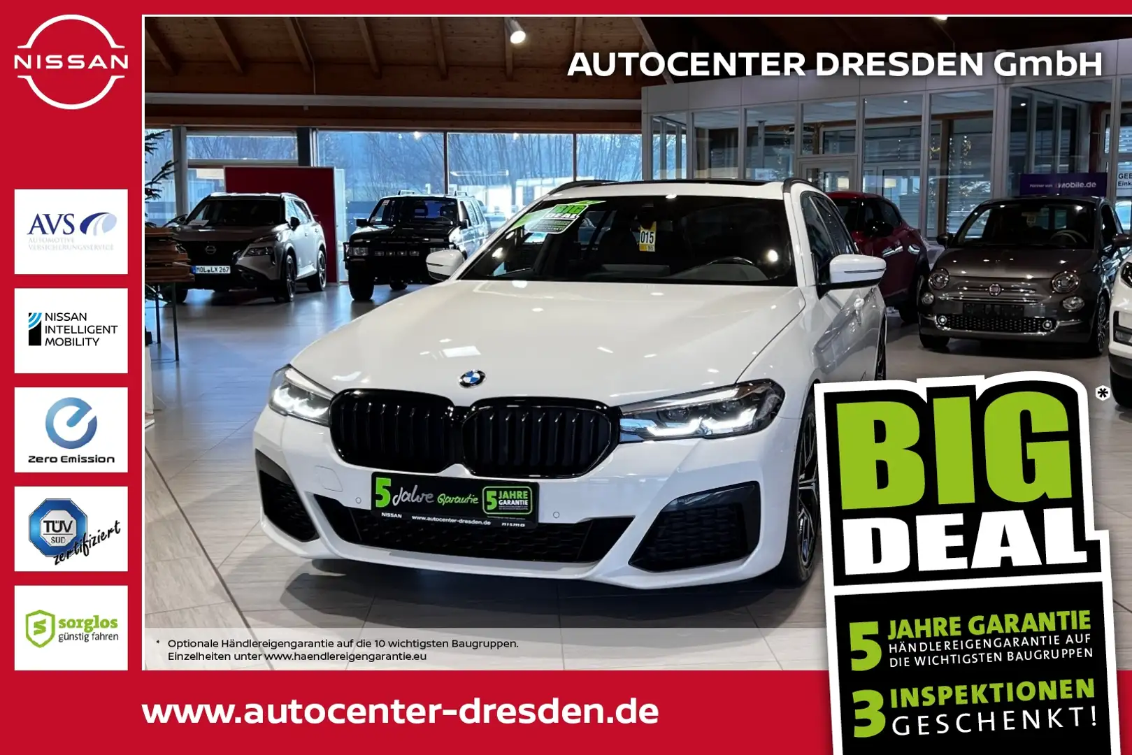 BMW 540 d xDrive Touring  M-Sport LED+KAM+Pano+Navi+LM Blanc - 1