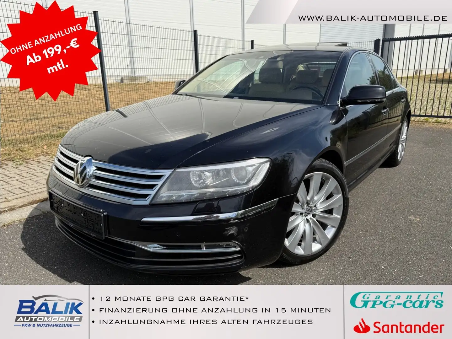 Volkswagen Phaeton 3.0 V6 TDI 4Motion*Dynaudio*Schiebedach* Schwarz - 1