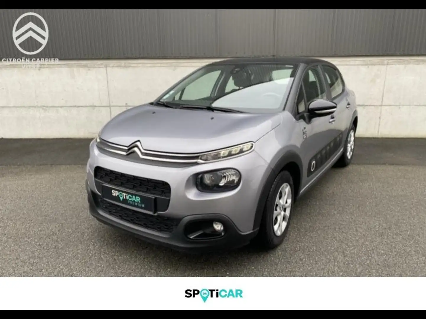 Citroen C3 PureTech 82ch Graphic S\u0026S E6.d-TEMP Gris - 1