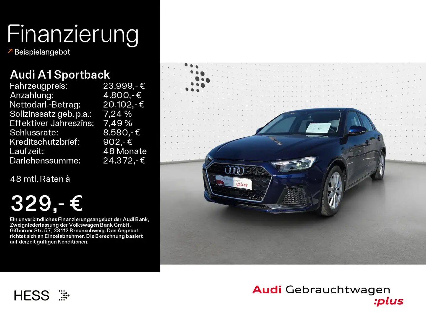 Audi A1 30 TFSI advanced*NAVI-PLUS*LED*VIRT Blau - 1
