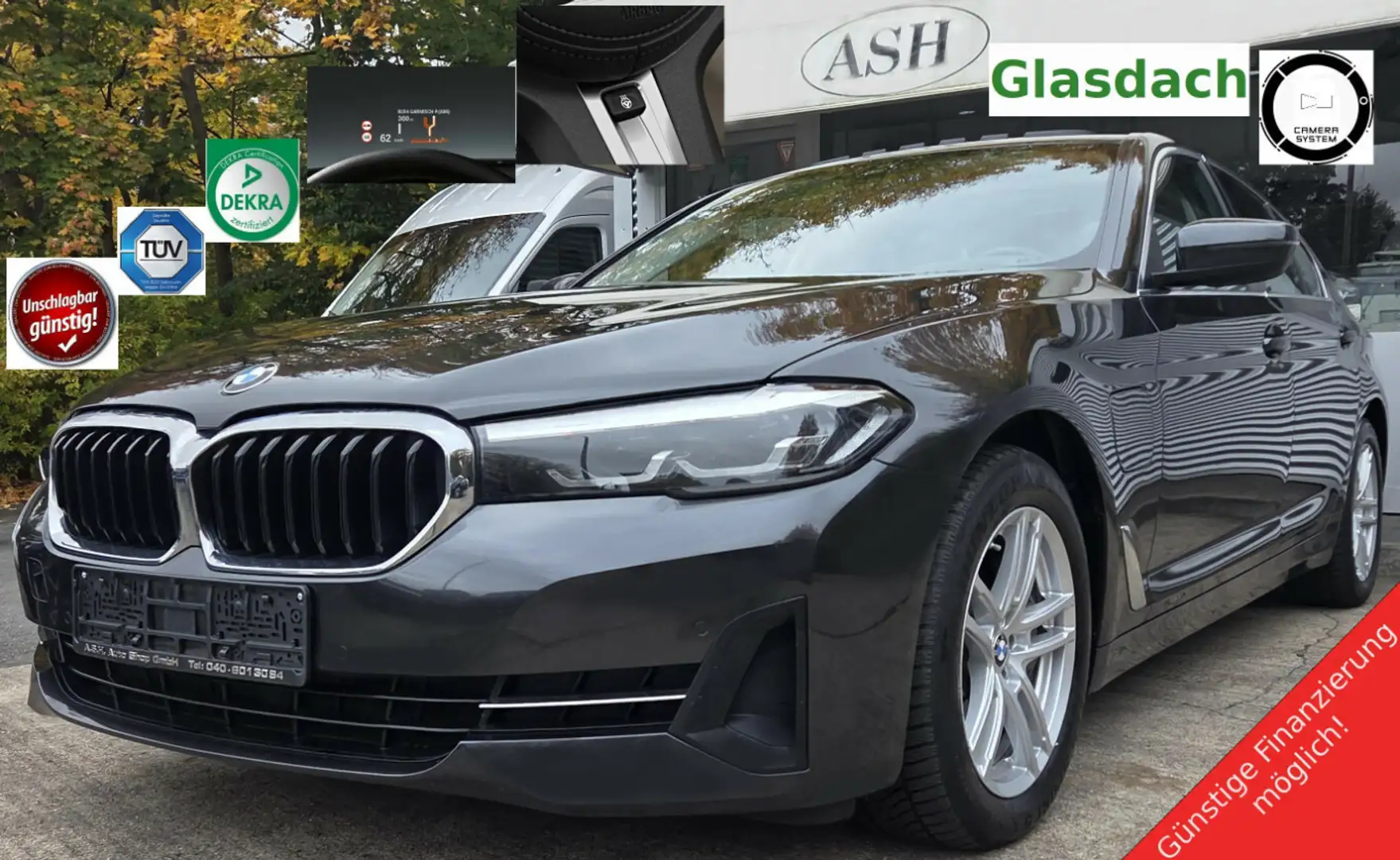 BMW 545 545e xDrive Limo.LED.GSD.HuD.Nav.Leder.Cam.SHZ Schwarz - 1