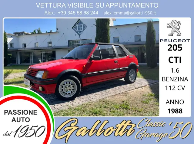 Peugeot 205 CTI 1.6 benzina 116cv cabrio