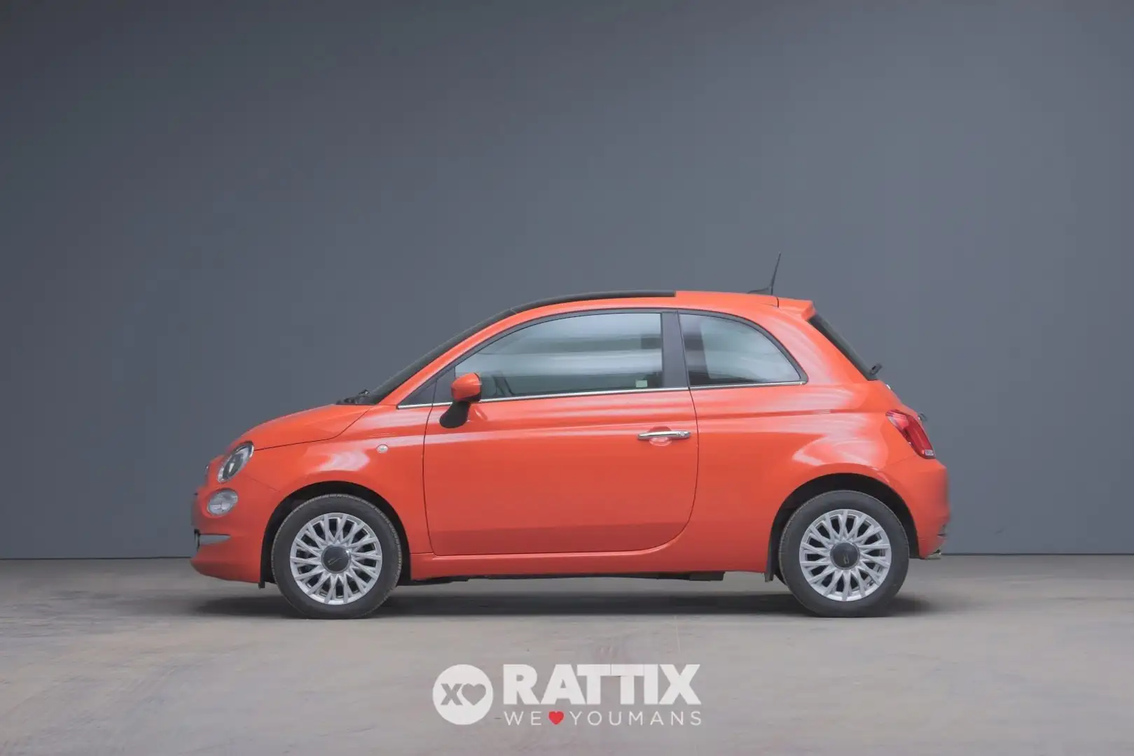 Fiat 500 1.0 Hybrid 70CV Dolcevita + tetto panoramico Pomarańczowy - 2