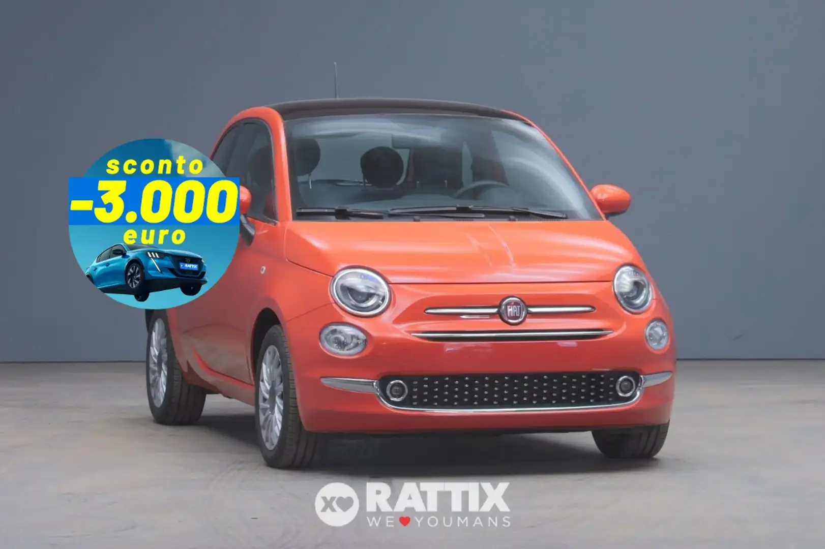 Fiat 500 1.0 Hybrid 70CV Dolcevita + tetto panoramico Naranja - 1