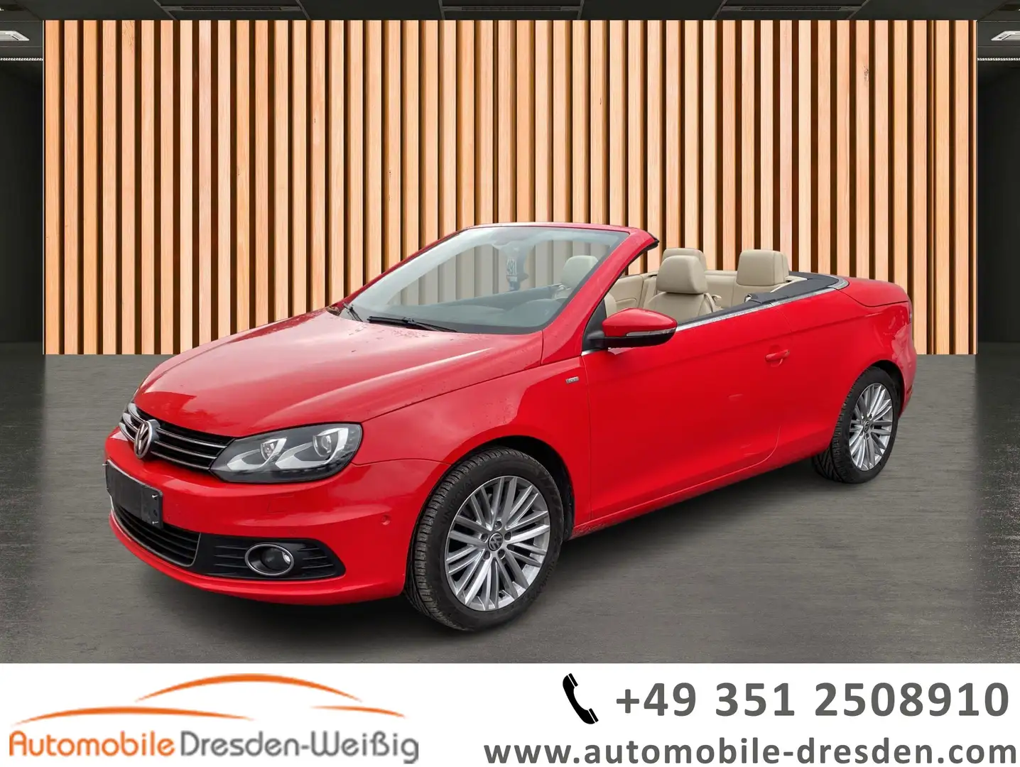 Volkswagen Eos 1.4 TSI Cup*Leder*el.Sitz*Sportsitze Rot - 1