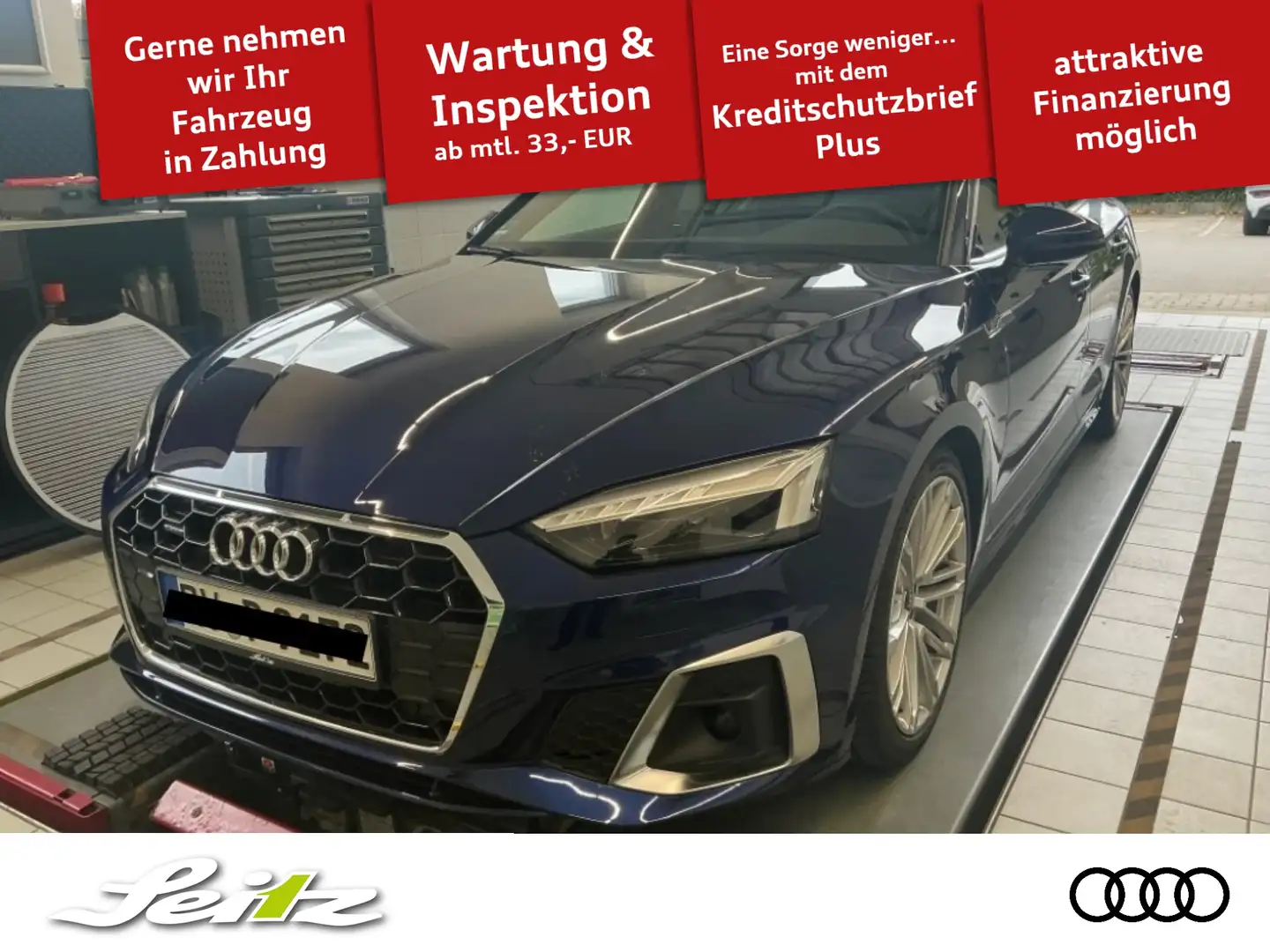 Audi A5 Sportback 40 TDI quattro S line *AHK*MATRIX*KAMERA Bleu - 1