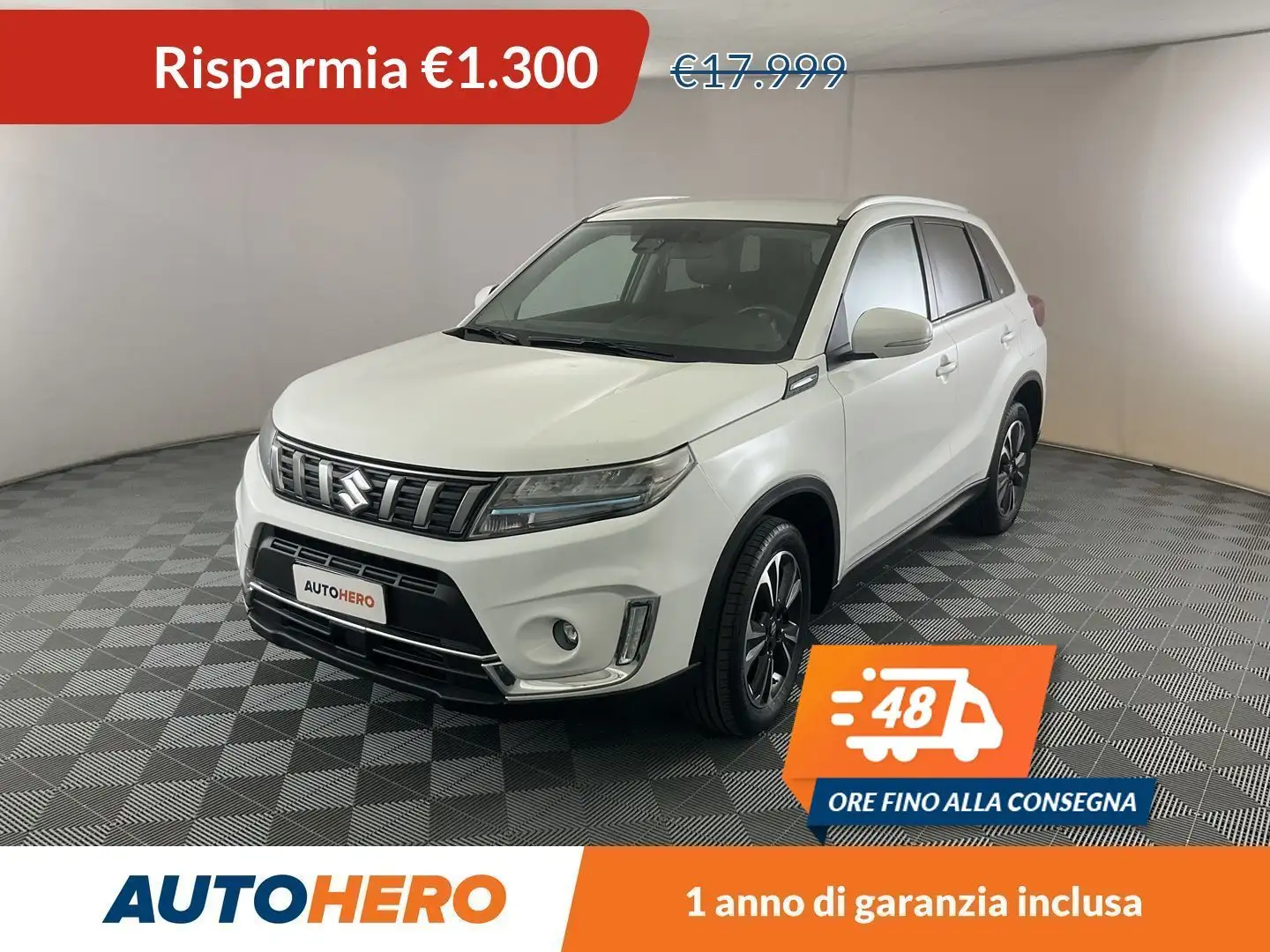 Suzuki Vitara 1.4 BoosterJet Mild-Hybrid Top MHEV Bianco - 1