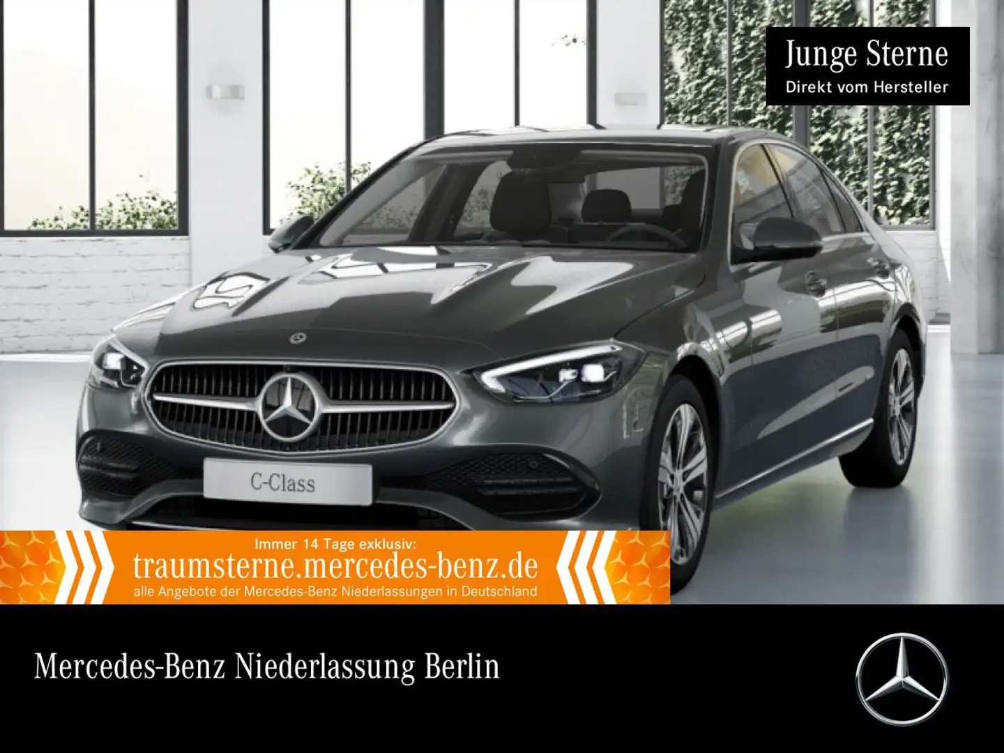 Mercedes-Benz C 200 AVANTG+360+AHK+LED+TOTW+KEYLESS+9G Grau - 1