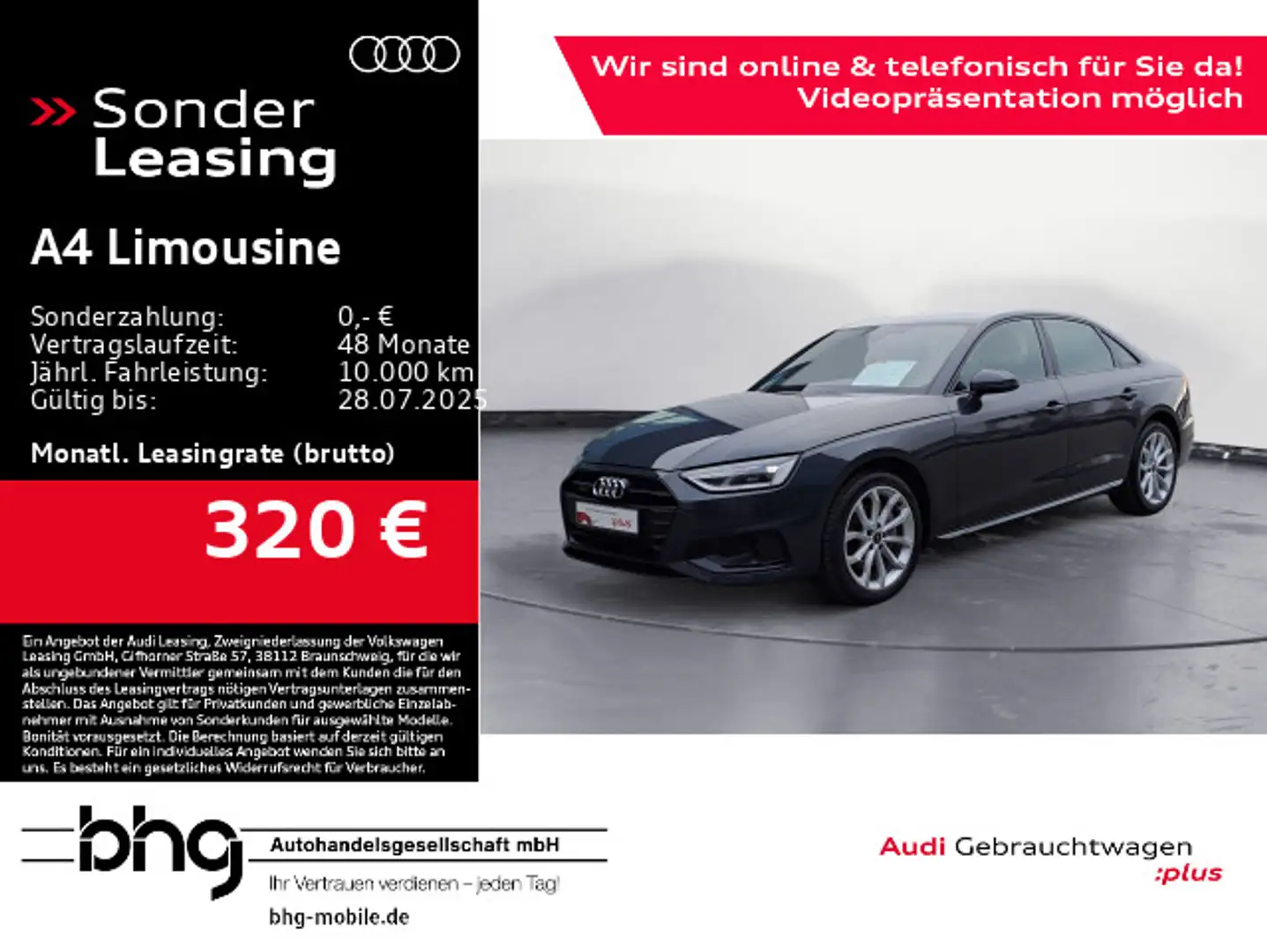 Audi A4 40 TDI quattro S-tronic advanced Grau - 1