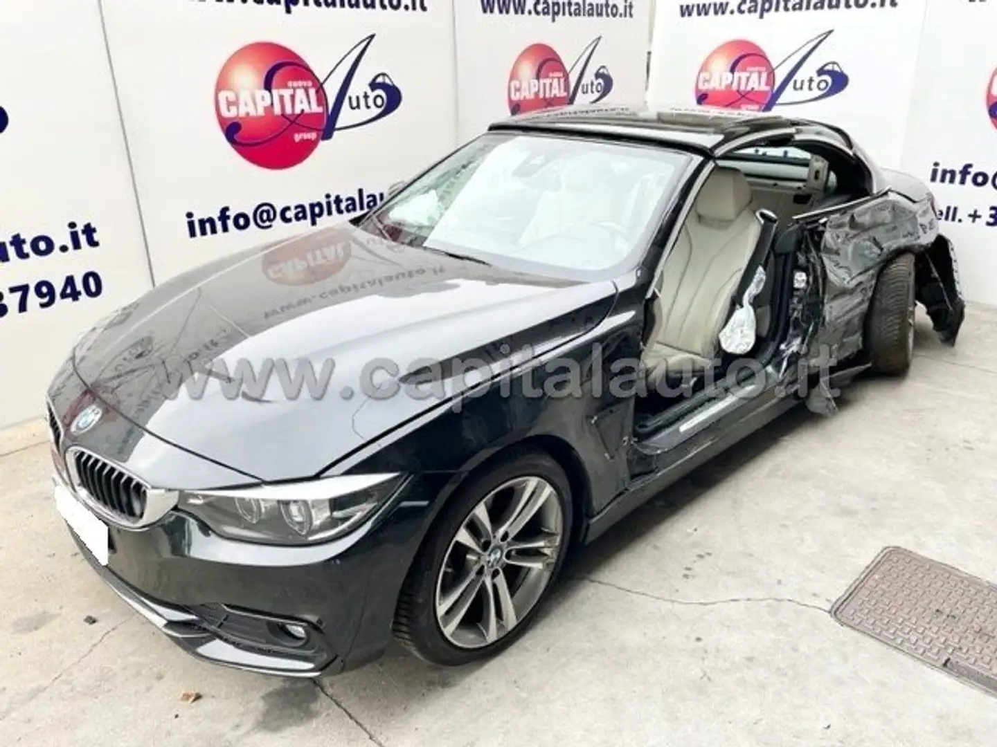 BMW 420 D Cabrio 190CV Sport AUTO MOTORE OK START Negro - 2