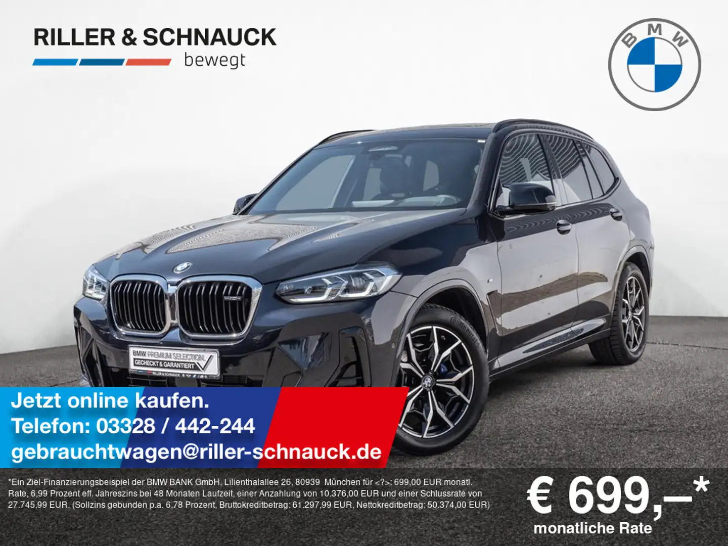 BMW X3 M 40i STANDHZG+AHK+PANO+LASER Schwarz - 1
