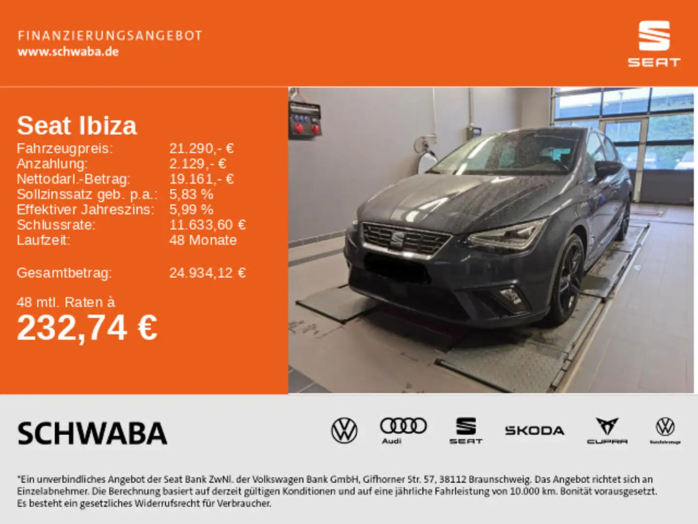SEAT Ibiza FR 1.5 TSI DSG *ACC*PANO*LED*NAVI*KAM*18'' Gelb - 1