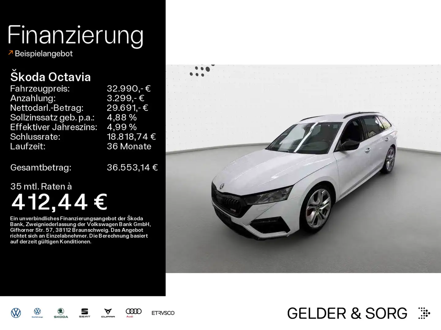Skoda Octavia Combi RS TDI 4x4 19Z*Standh*HuD*Massage Weiß - 1