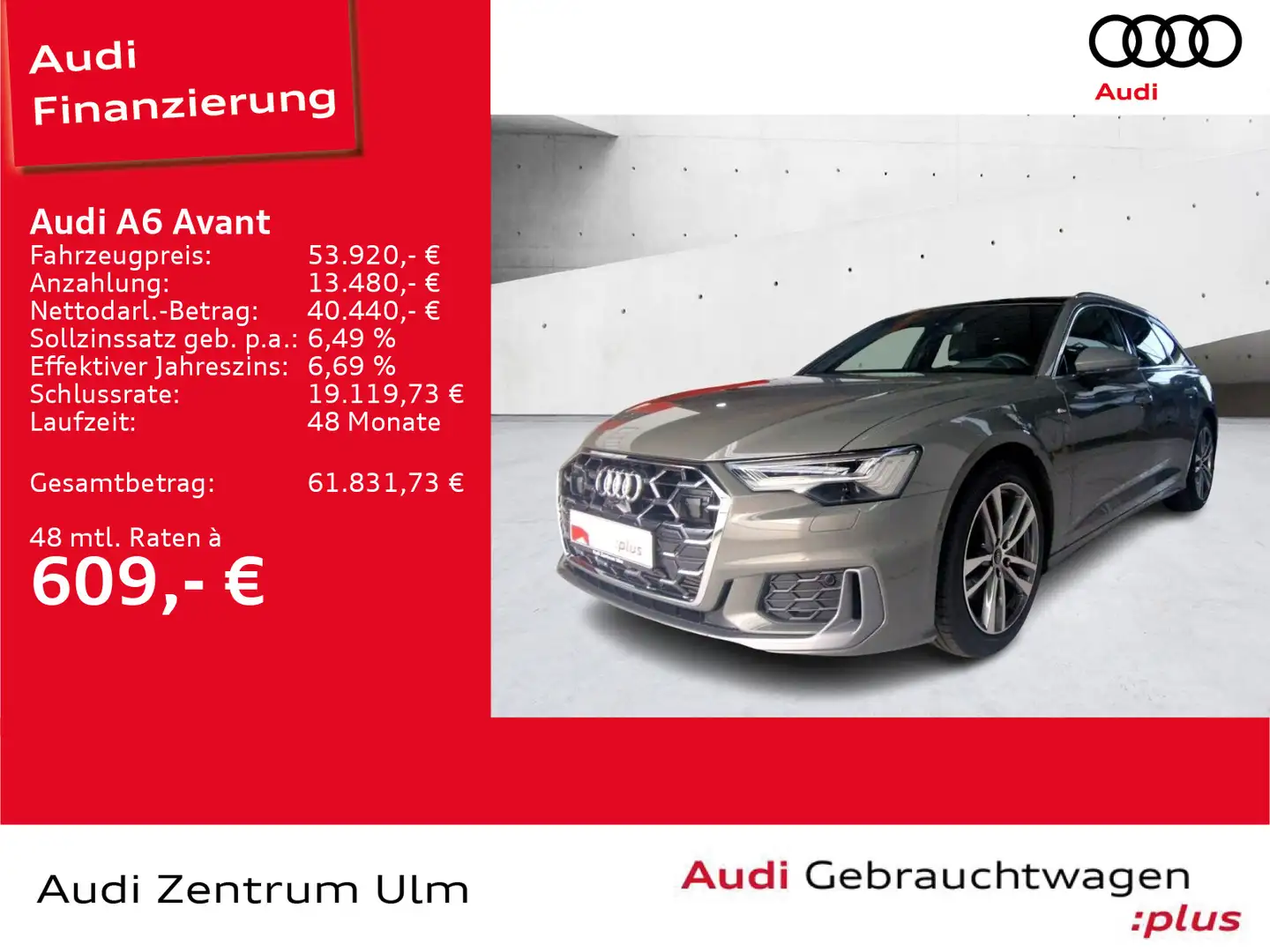 Audi A6 S-Line 45 TFSI qu AHK PANO STHZ 5J.GAR. Grau - 1