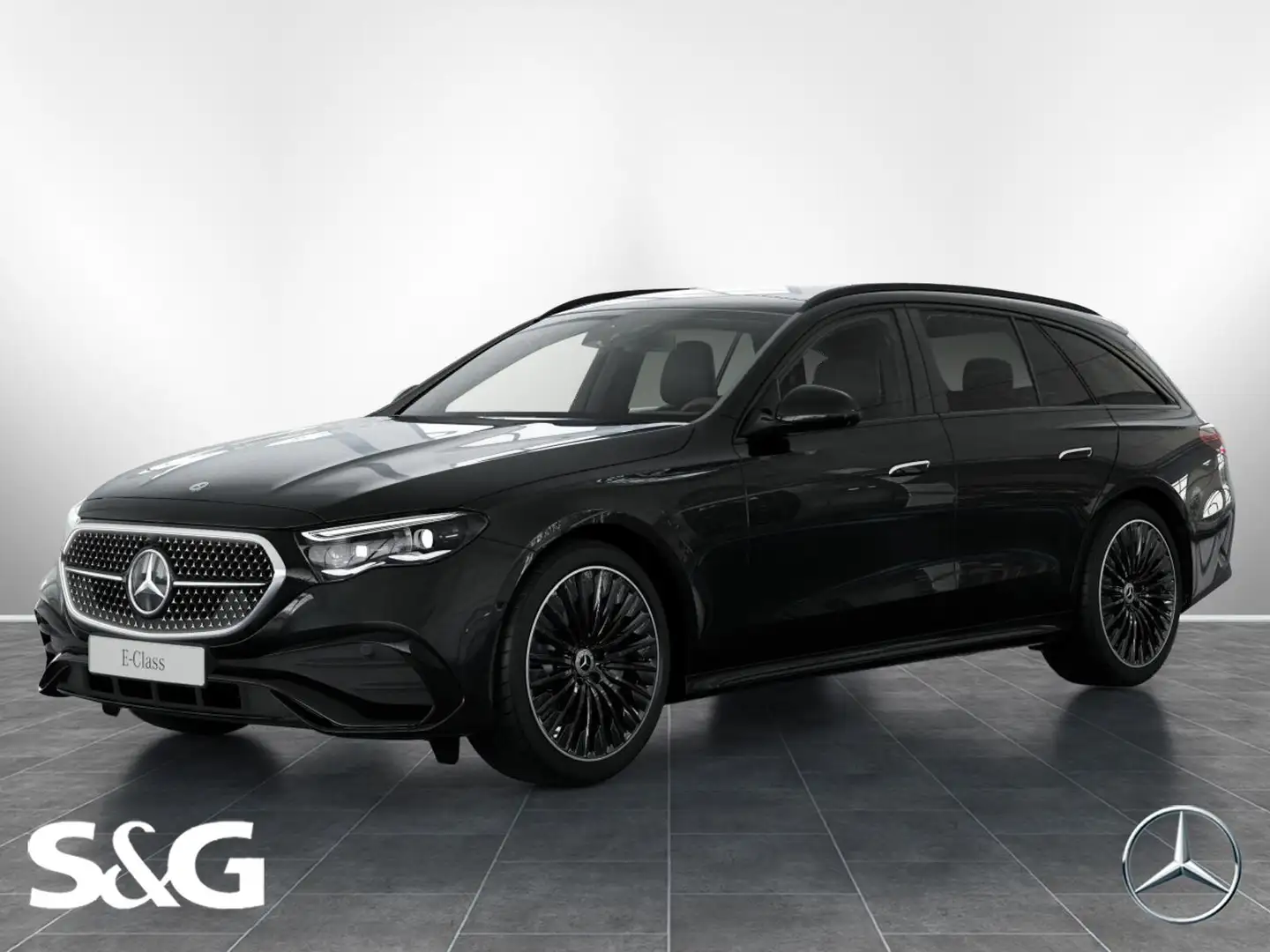 Mercedes-Benz E 220 d 4M T AMG MBUX+360°+DIG-LED+Pano+AHK+DAB+ Schwarz - 1