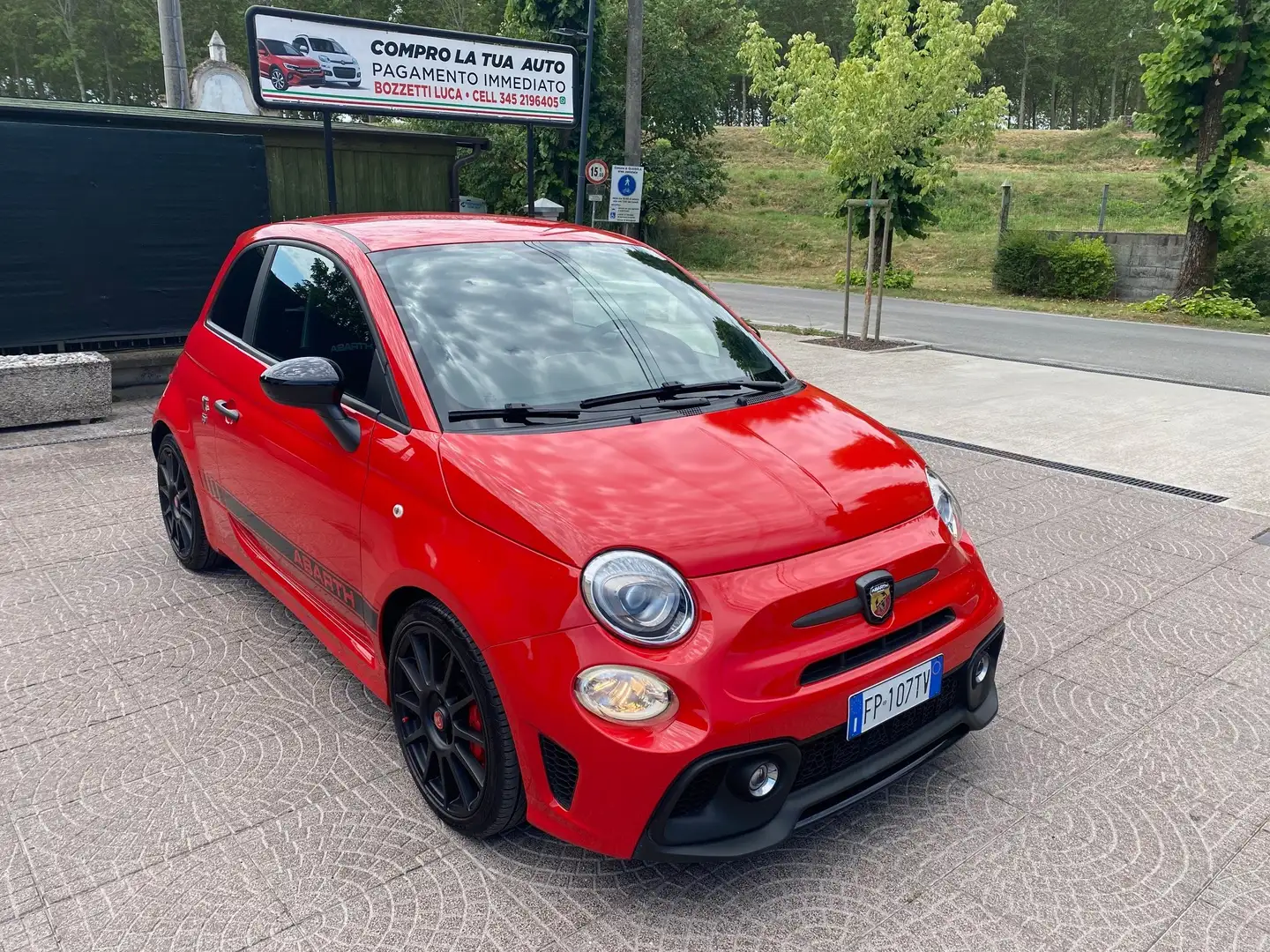 Abarth 595 Competizione 180cv, RECORD MODENA, PACK CARBONIO Roşu - 1