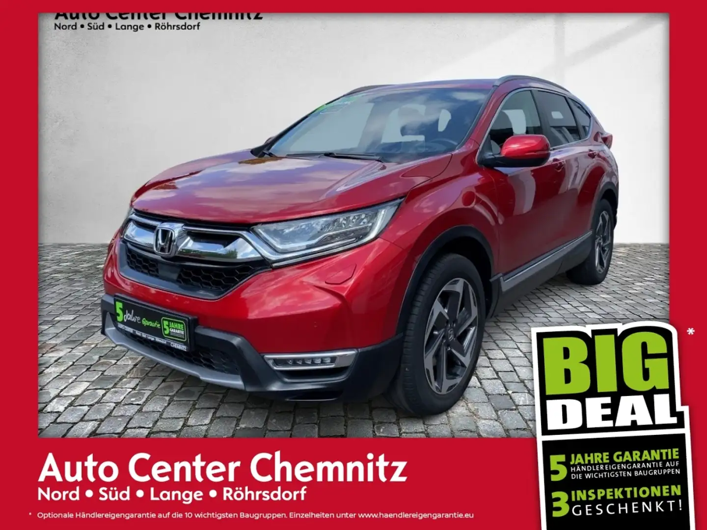 Honda CR-V CVT Executive 4x4 HeadUp/LED/Leder/PanoSD Rood - 1