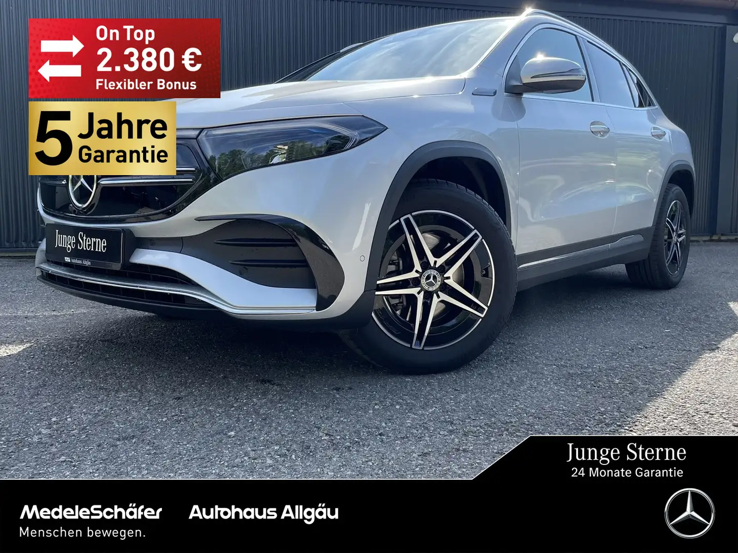 Mercedes-Benz EQA 300 EQA 300 4M AMG Dist Memo AHK LED AdSou Keyl Ambi Ezüst - 1