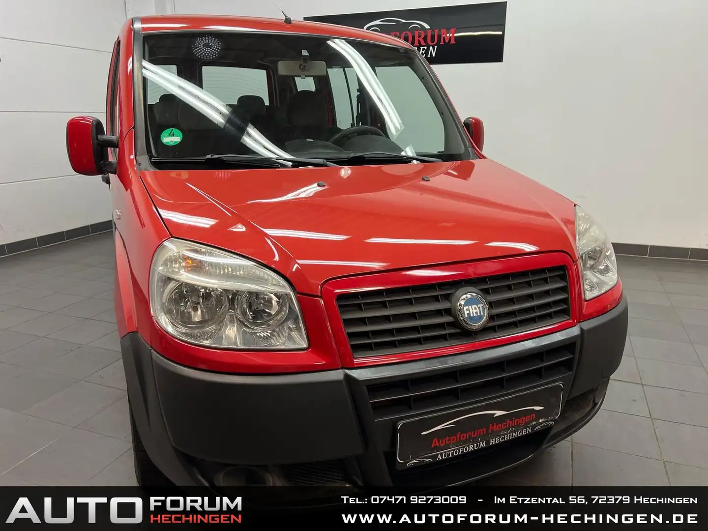 Fiat Doblo 1.4 Family 7 Sitzer 2 x Schiebetür NUR 88.000 km Rot - 2