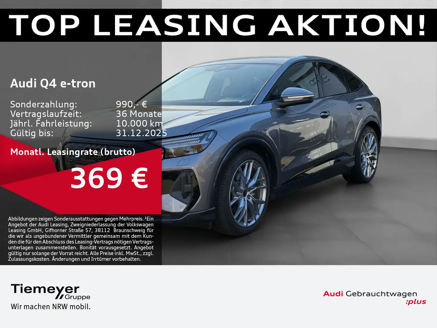 Audi Q4 e-tron Sportback 35 2x S LINE LM21 AHK MATRIX Grau - 1