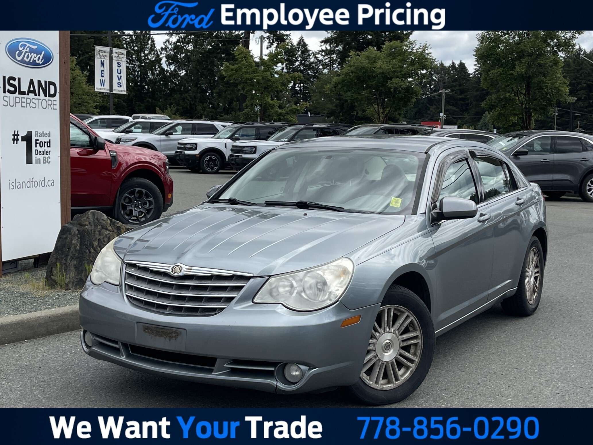 Blue 2008 Chrysler Sebring Sedan Front-Wheel Drive Automatic