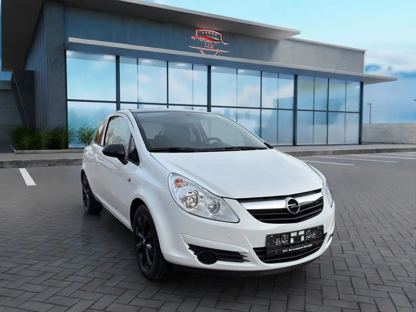 Opel Corsa D (Tüv und Service Neu Automatik) Weiß - 1