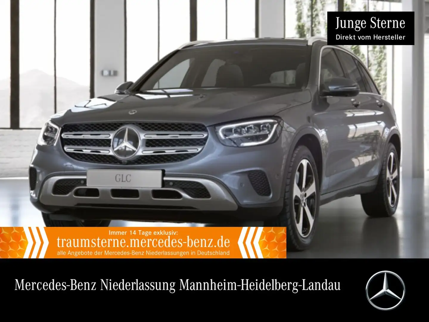 Mercedes-Benz GLC 300 e 4M 360+LED+SPUR+TOTW+KEYLESS+9G Gris - 1